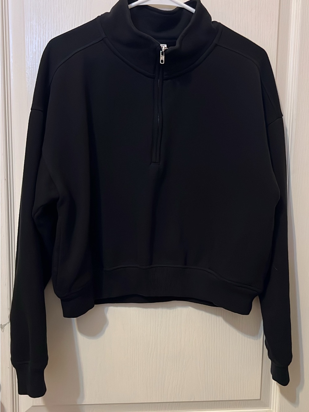PINK Victoria's Secret Black Half-Zip Pullover Sweatshirt